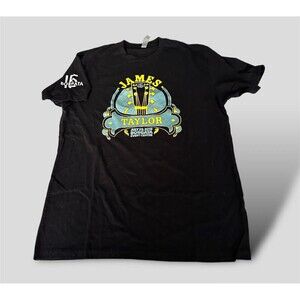 James Taylor Live in Concert July 29, 2018 Borgata T-Shirt Black Mens Large Ac